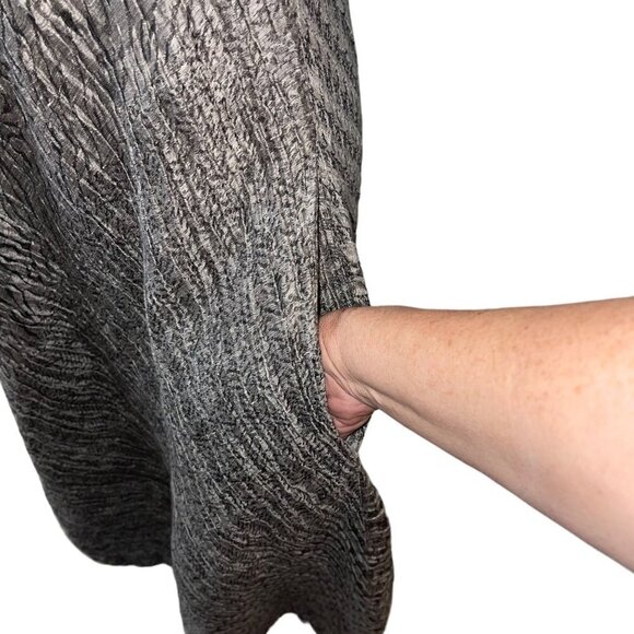 Igor Womens Dress Size Medium Gray Paloma Midi Sleeveless Pockets Linen - Picture 6 of 10